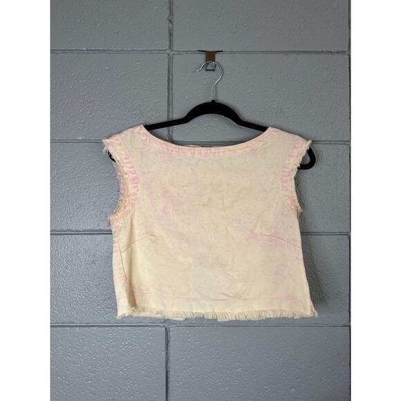 Women's Rachel Comey Yana Boxy Cotton Canvas Crop Top in Pink Ombre size 4 Boho - Picture 1 of 4